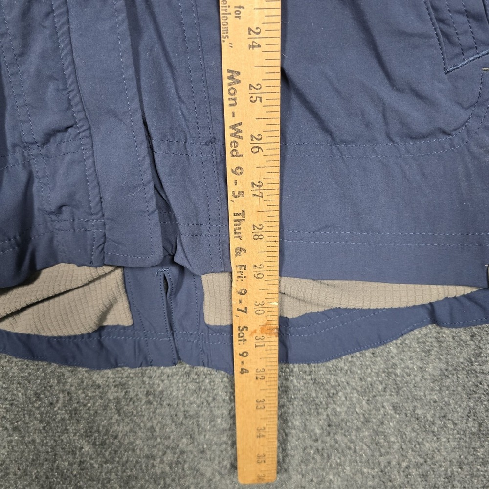 LL Bean Boundless Softshell Jacket Womens Large Blue Fleece Lined Hooded Cinch - Picture 2 of 5